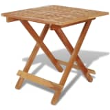 vidaXL Foldable Side Table Solid Walnut Wood 50x50x49 cm