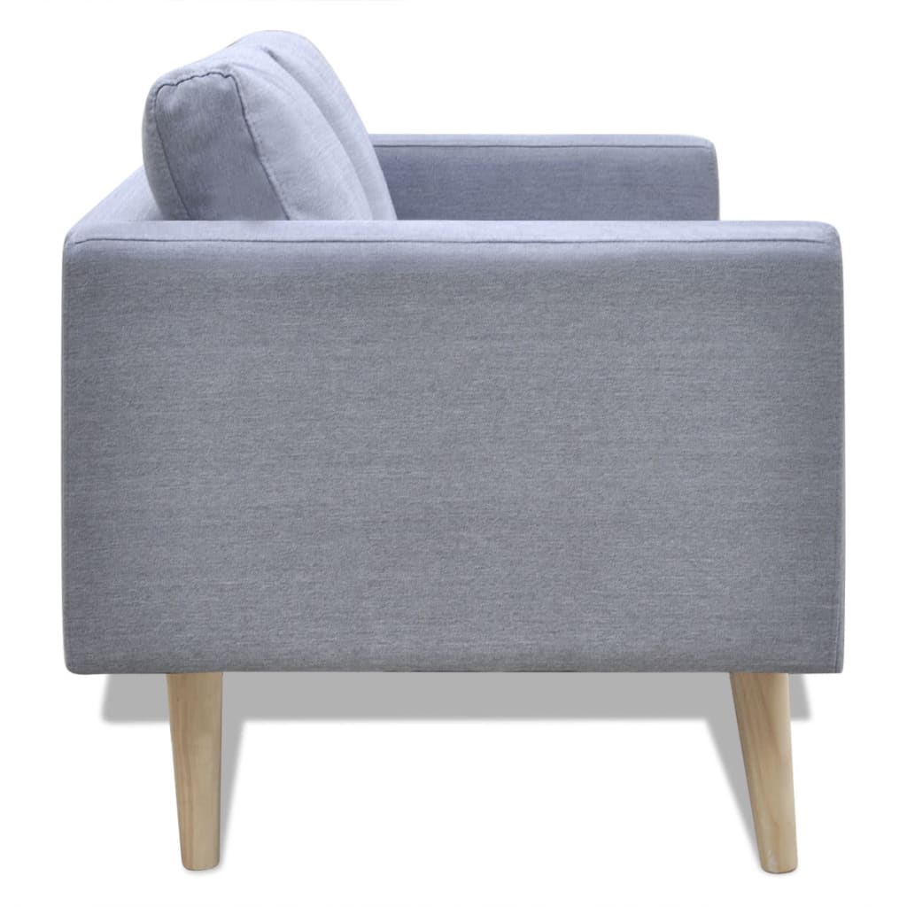 vidaXL 2-Seater Sofa Light Gray