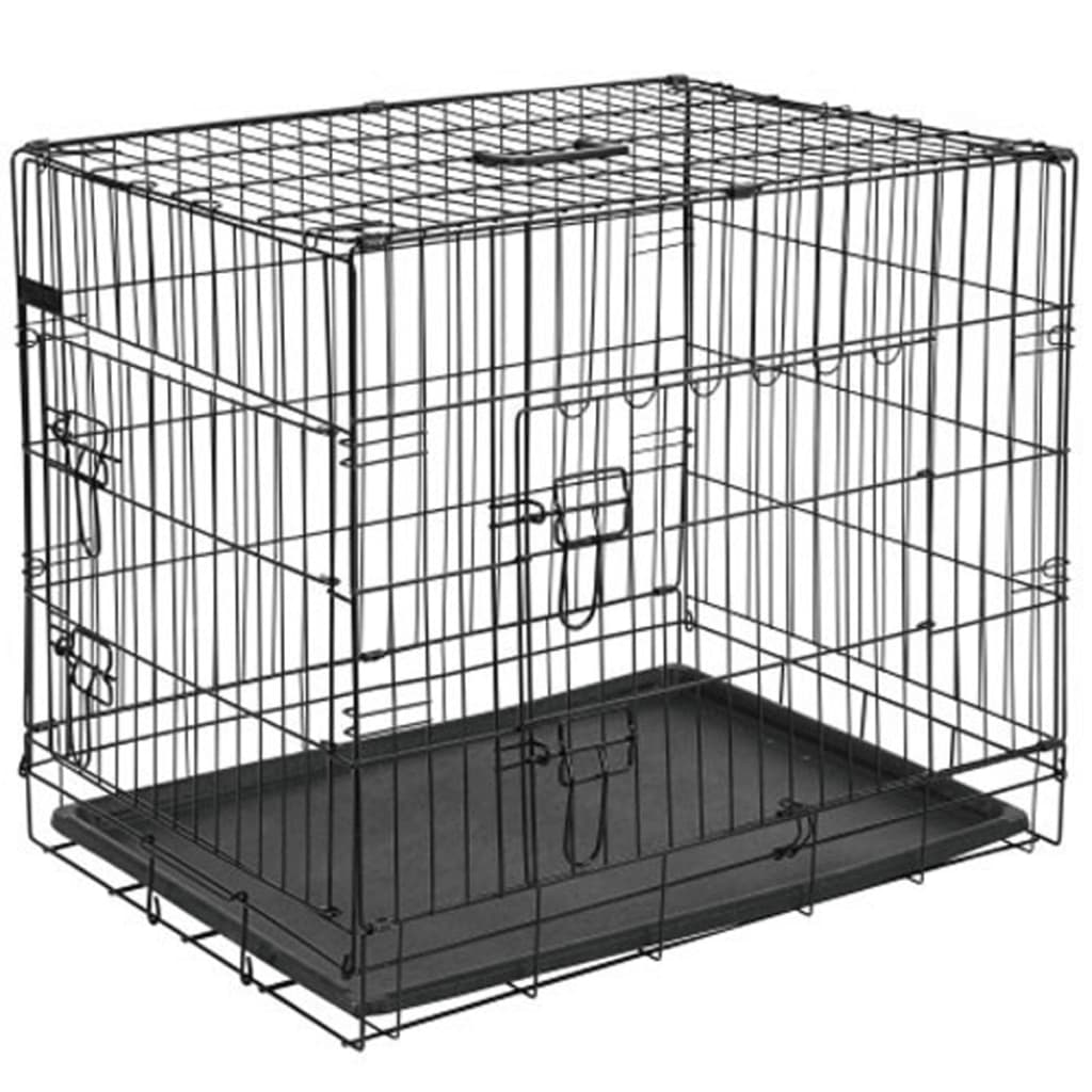 @Pet Gabbia Trasporto Per Cani In Metallo 77,5x48,5x55,5 Cm Nera 15002 @Pet 7 width=274
