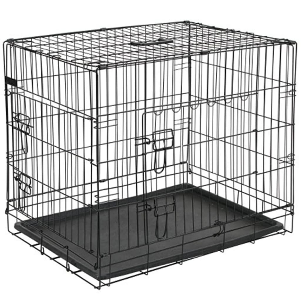 @Pet Cage pour chien 50,8x30,5x35,5 cm Métal Noir 15006