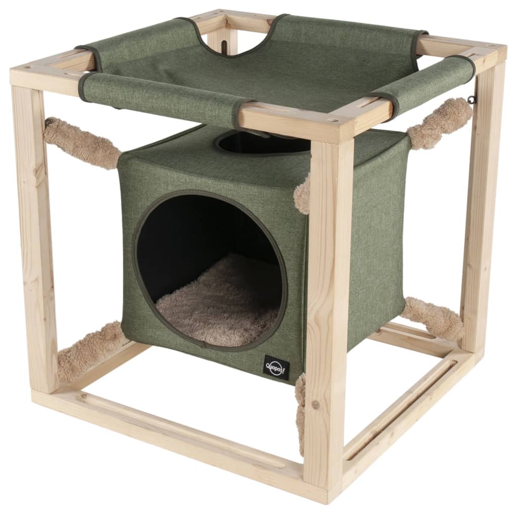 

Quapas! Kattenbed met hangmat Catcube L 62,5x62,5x62,5 cm groen