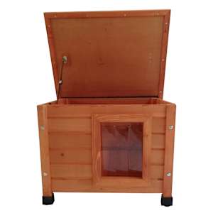 @Pet Lauko namelis katėms, rudos spalvos, 57x45x43cm, mediena