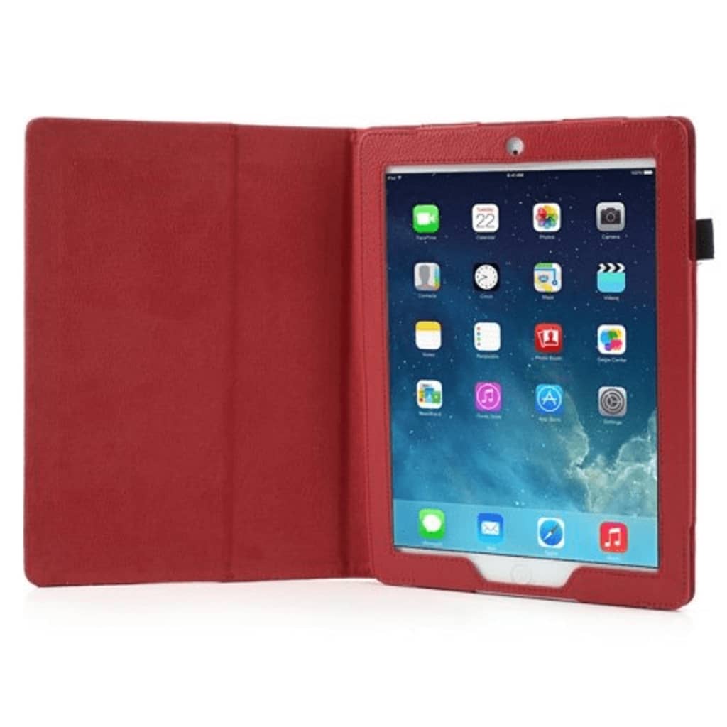 Shop4 Mesh Ipad Air Hoes Cover Lychee Rood huismerk kopen in de aanbieding