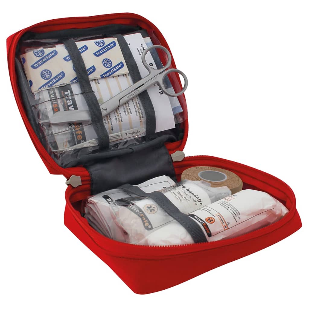 Travelsafe Botiquín de primeros auxilios 23 piezas Globe Basic rojo Unisex