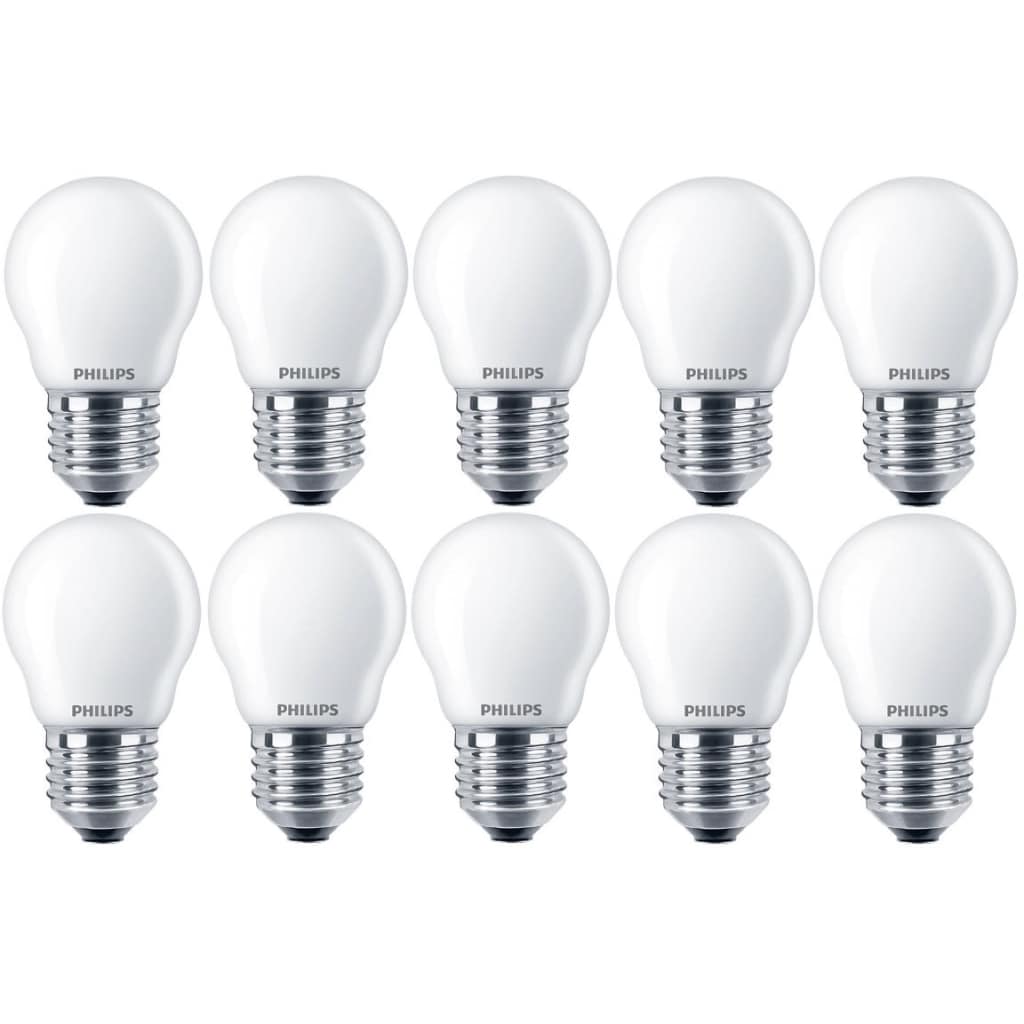 Philips 10 Stuks Led Kogellamp E27 43 40W 2700K 470Lm philips kopen in de aanbieding