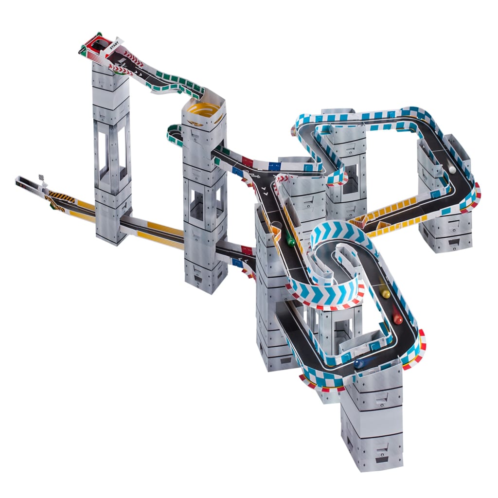 Marble Racetrax Ensemble de circuit à billes 24 feuilles 4 m