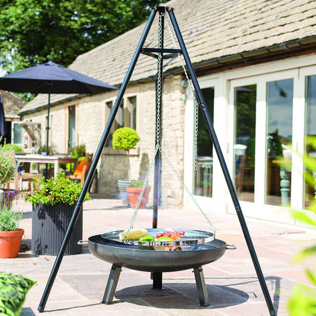 Afbeelding BBGRILL Driepoot barbecue zwart 106 cm BBQ TRIPOD door Vidaxl.nl