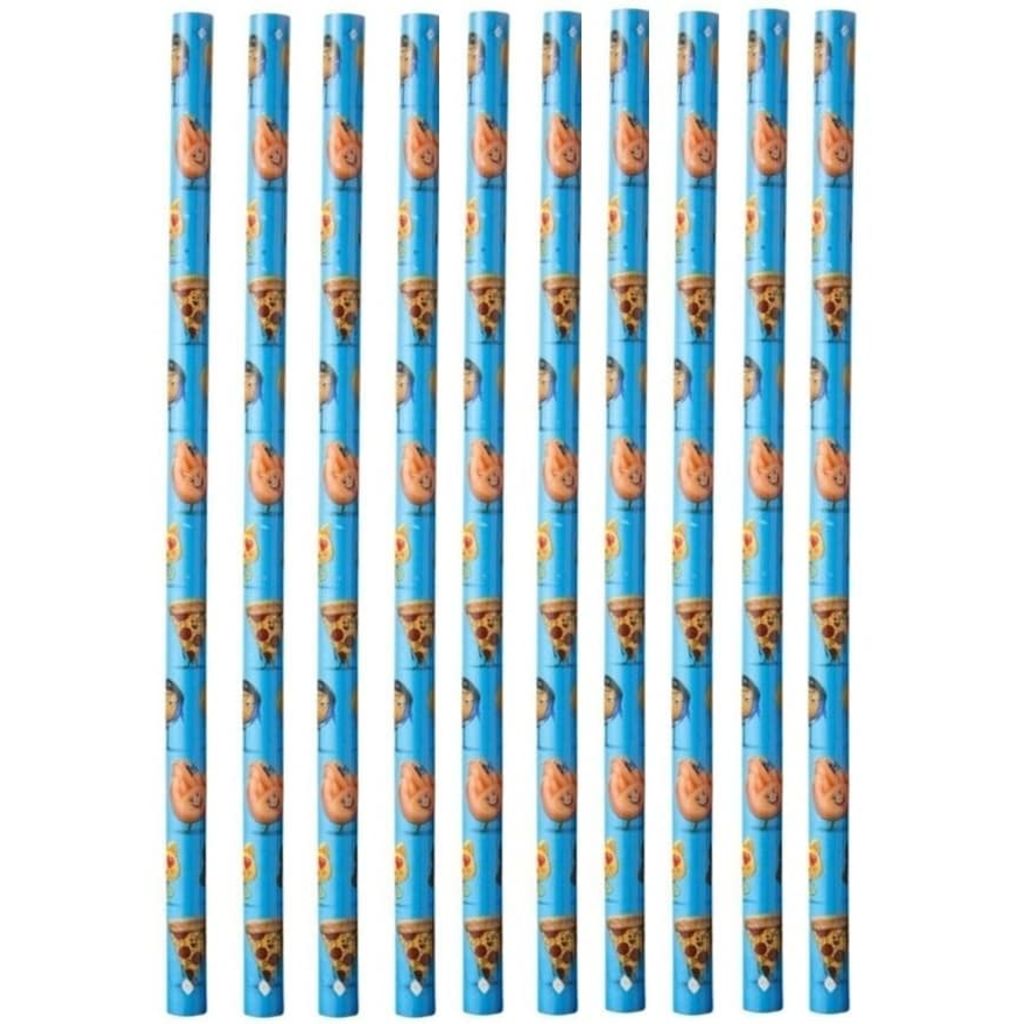 Emoji potloden blauw 10 stuks