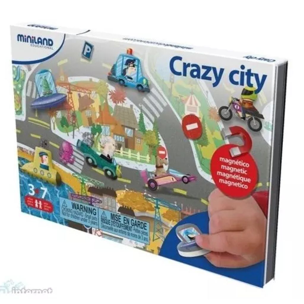 Afbeelding Miniland Taal: On The Go Magnetisch Spel Crazy City door Vidaxl.nl