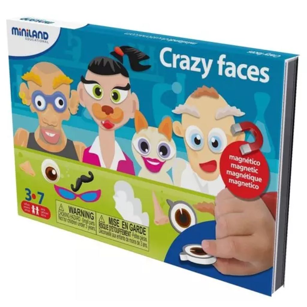 Miniland Taal: On The Go Magnetisch Spel Crazy Faces