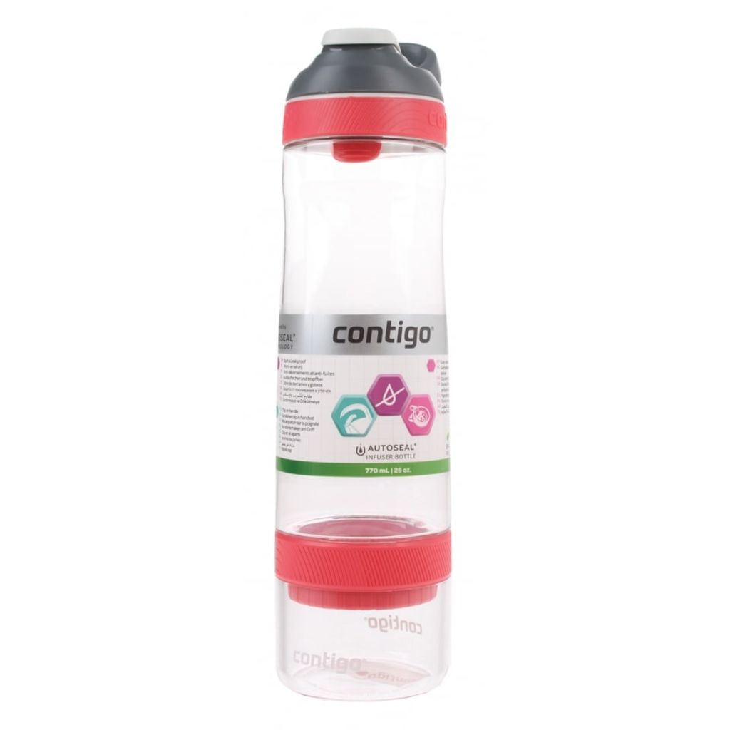 Contigo Cortland Infuser Drinkfles 770 ml transparant/rood