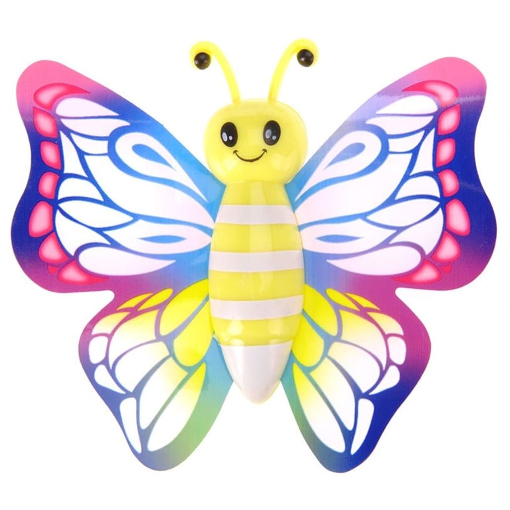 Eddy Toys Raamkruiper vlinder 9 cm geel