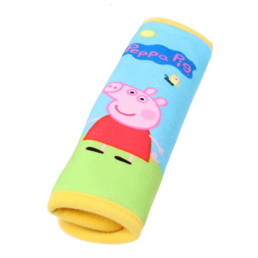 Peppa Pig gordelpad junior pluche blauw/groen 15 x 18 cm