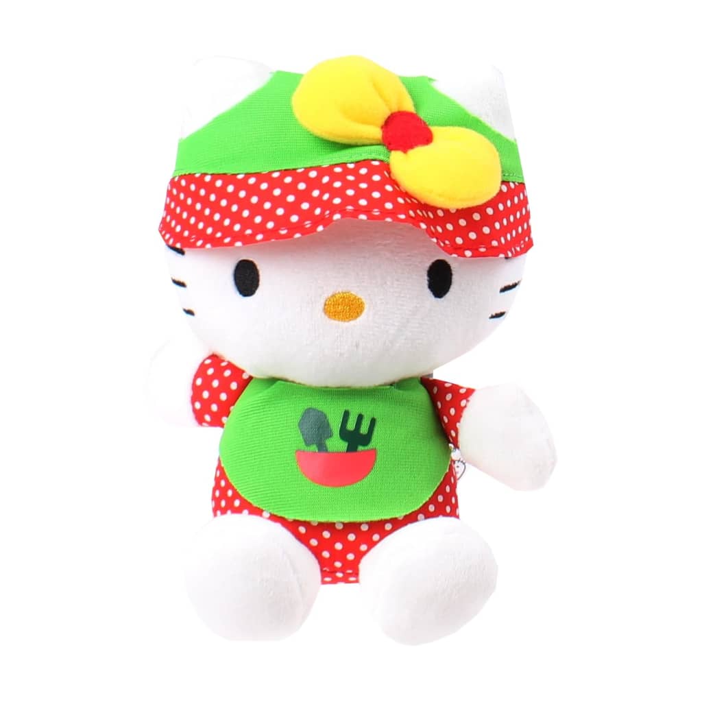 Jemini Hello Kitty knuffel Tuinman pluche meisjes groen 15 cm