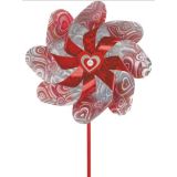 Yello windmolen bloem rood 20 cm