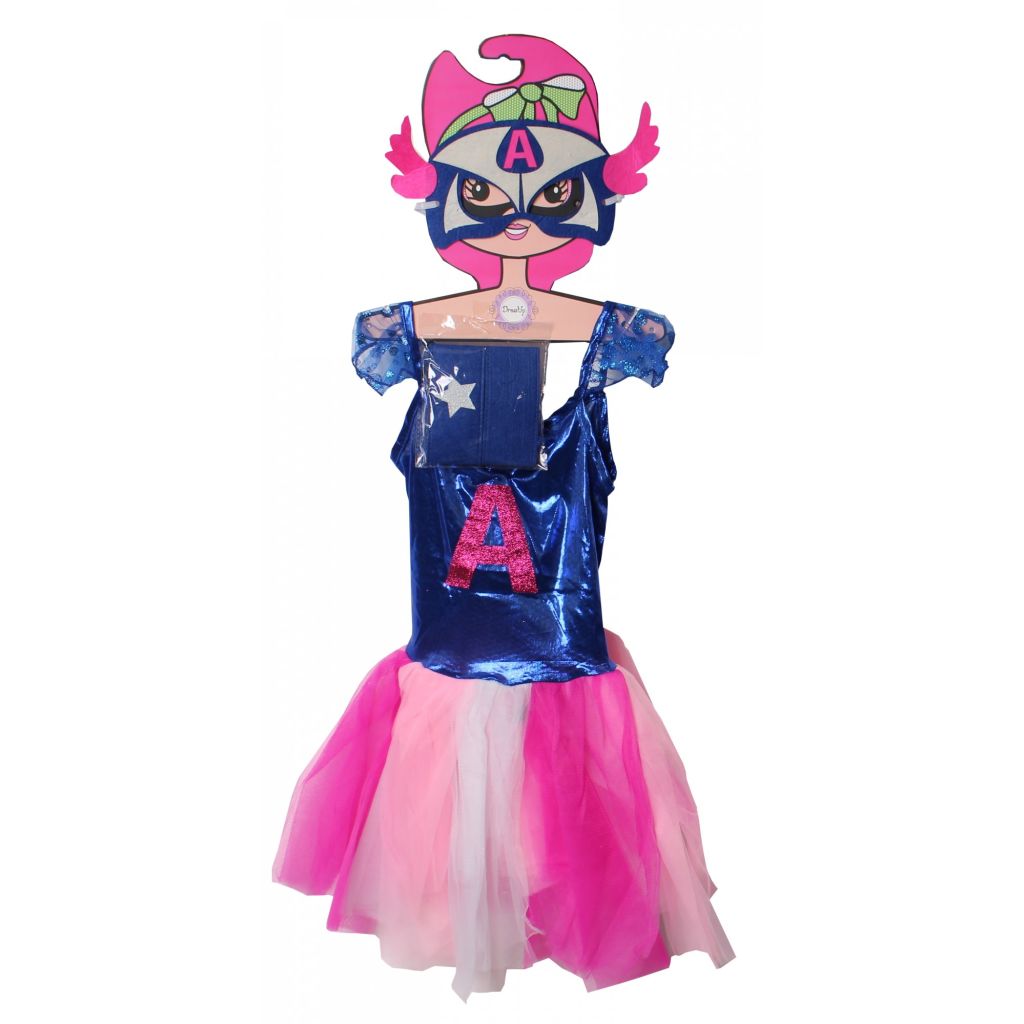 Slammer Super Hero jurk a meisjes blauw/roze