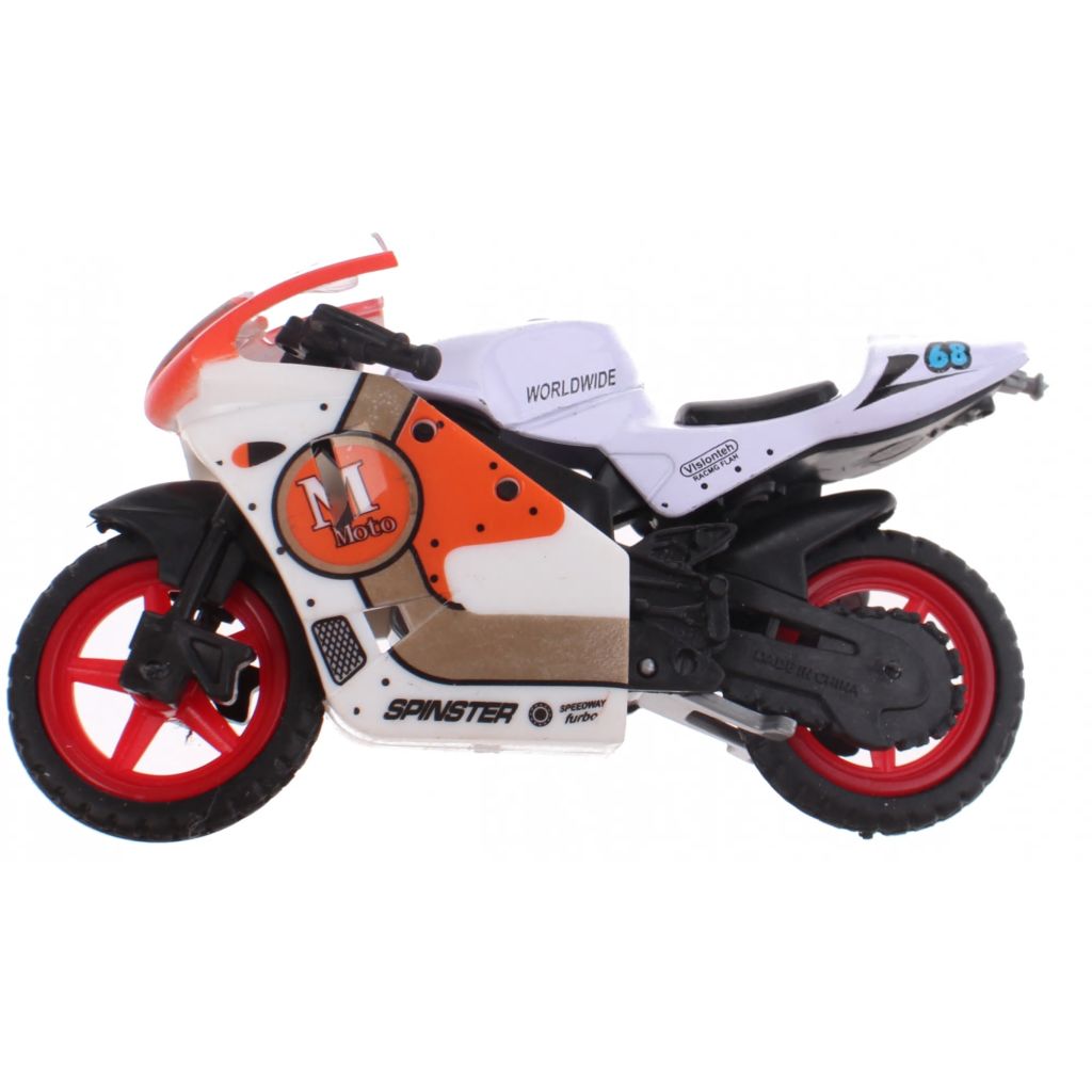 Johntoy motor Super Bike wit/oranje