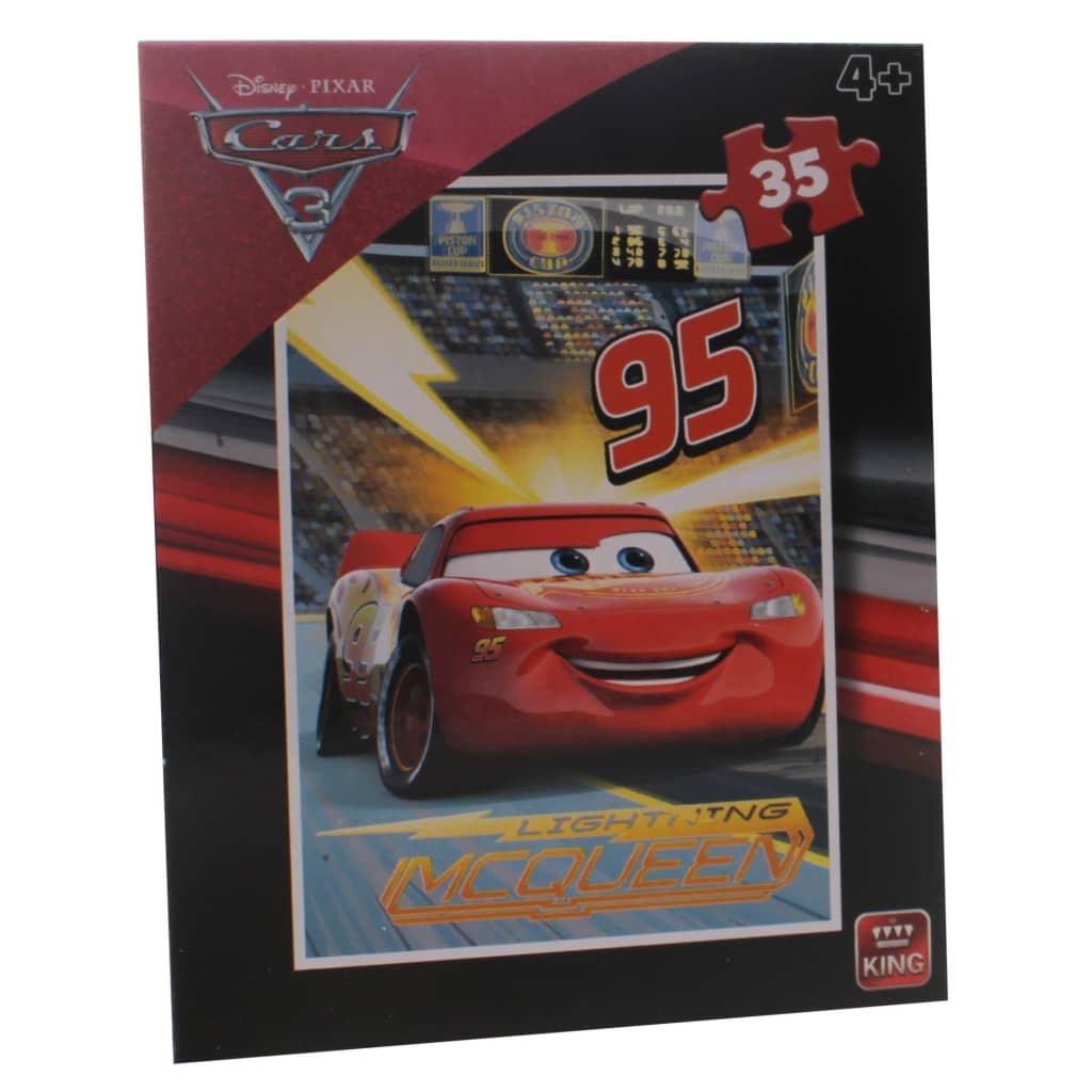 King legpuzzel Disney Cars 3 - Lightning McQueen 35 stukjes