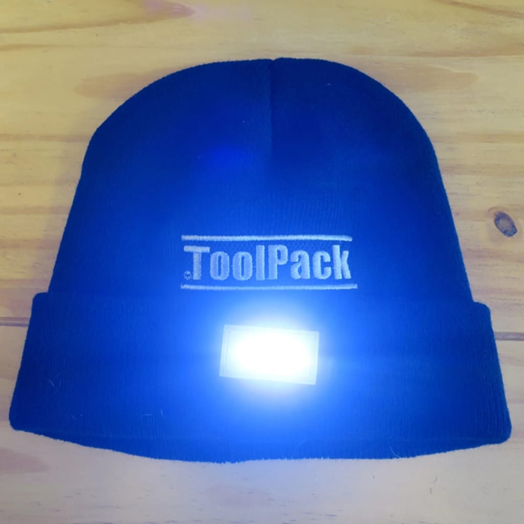 Toolpack Werkmuts met LED-verlichting zwart 360.125