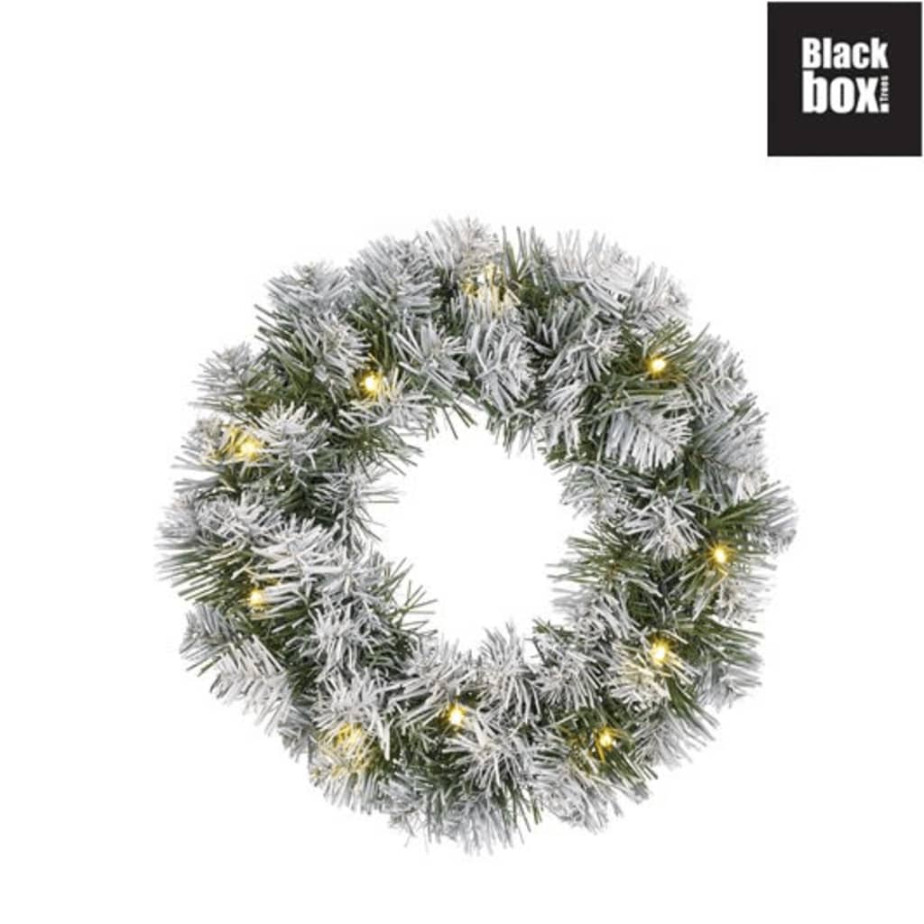 Black Box Trees - Norton krans frosted, groen LED - d35cm