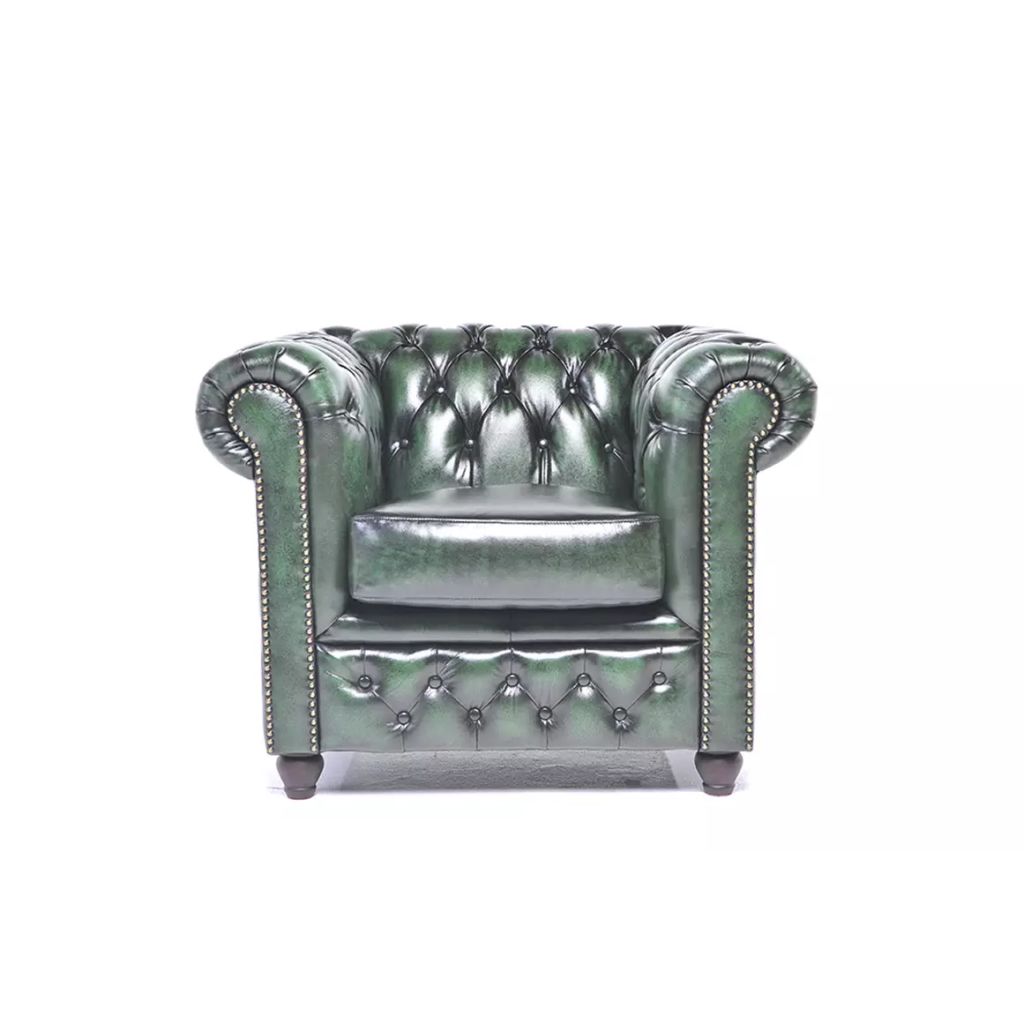 Afbeelding The Chesterfield Brand Original Chesterfield Antiek Groen 1 zits door Vidaxl.nl