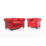 Original Chesterfield Rot 2+1 sitzer