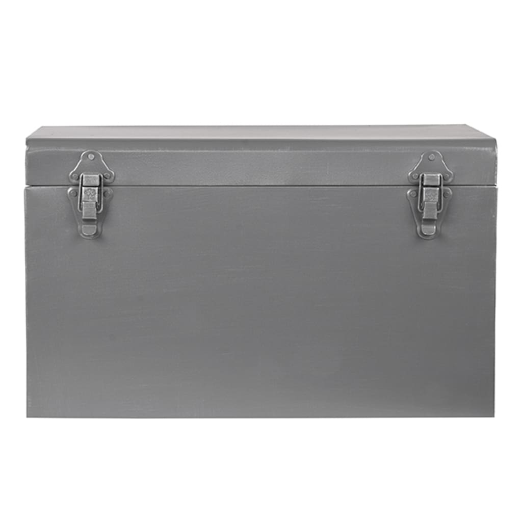 LABEL51 Úložný box Vintage 50 x 30 x 30 cm L šedý s patinou