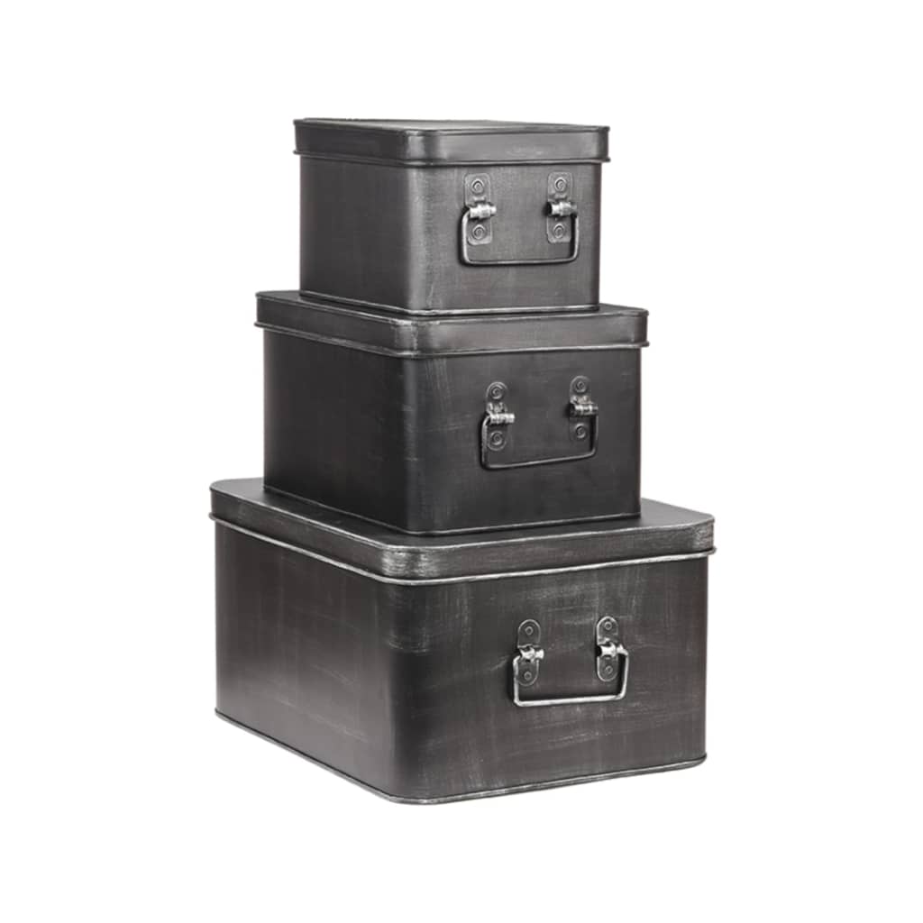 Contenitore Media 22x17x13 Cm M Nero Anticato LABEL51 16 width=274