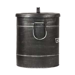 LABEL51 Καλάθι Απλύτων Χρώμα Αντικέ Μαύρο 26 x 26 x 33 εκ. S