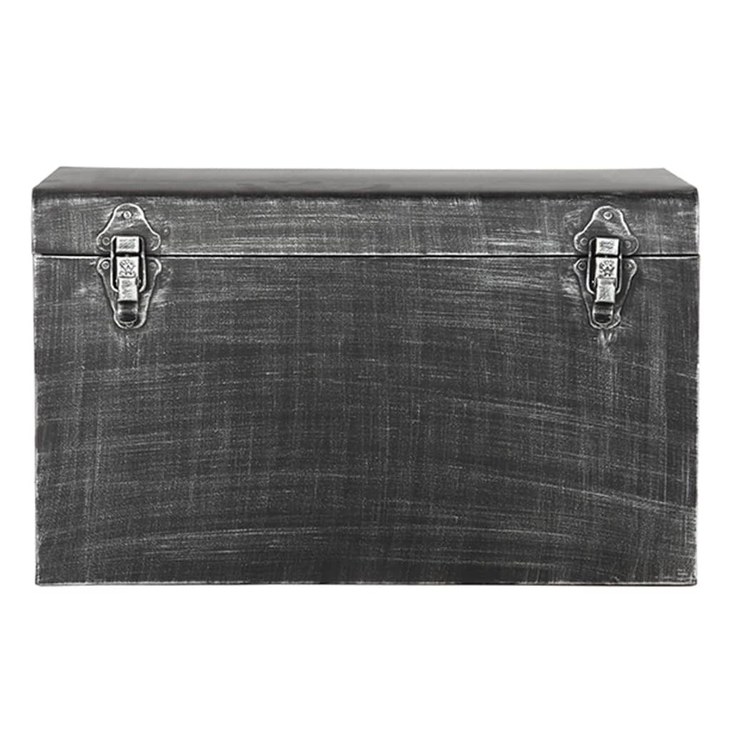 LABEL51 Aufbewahrungsbox Vintage 50x30x30 cm L Antik-Schwarz