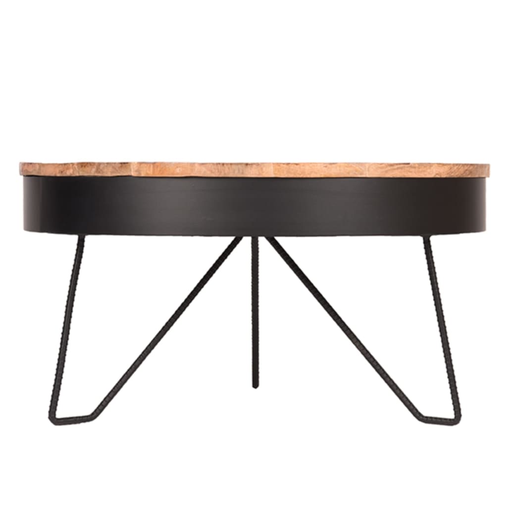 LABEL51 Konferenční stolek Saran 80 x 80 x 43 cm dřevo / černý