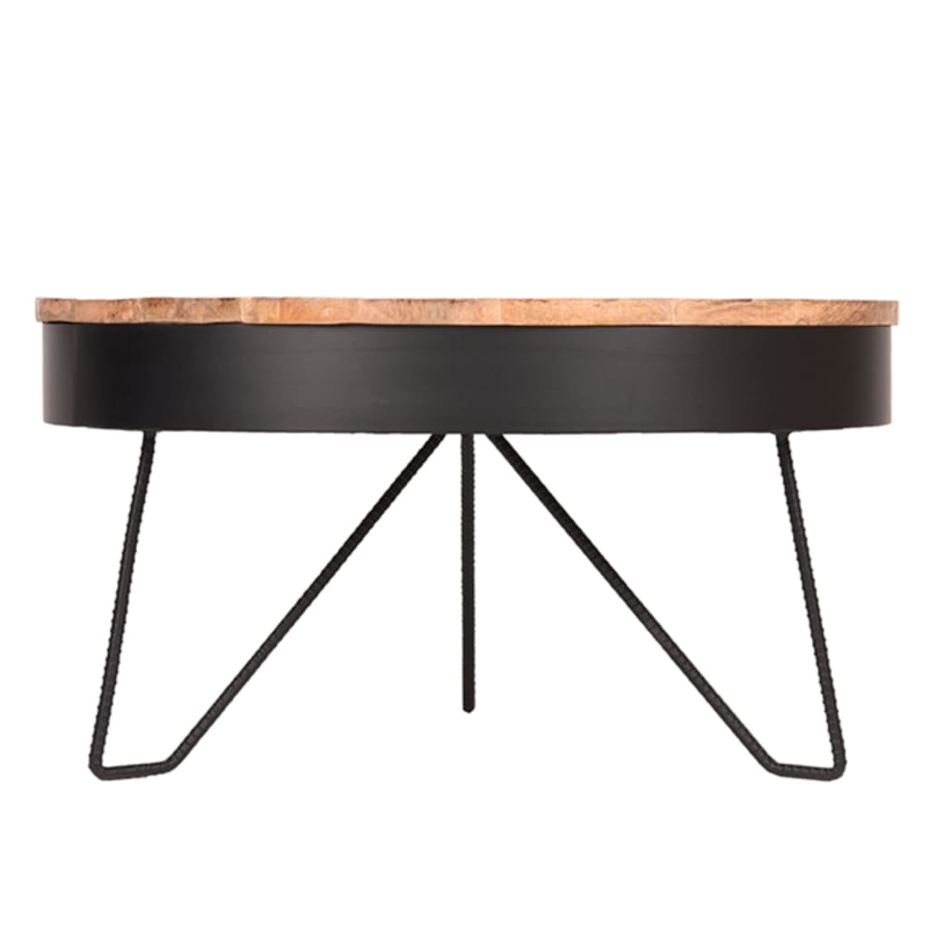 LABEL51 Coffee Table Saran 80x80x43 cm Wood/Black