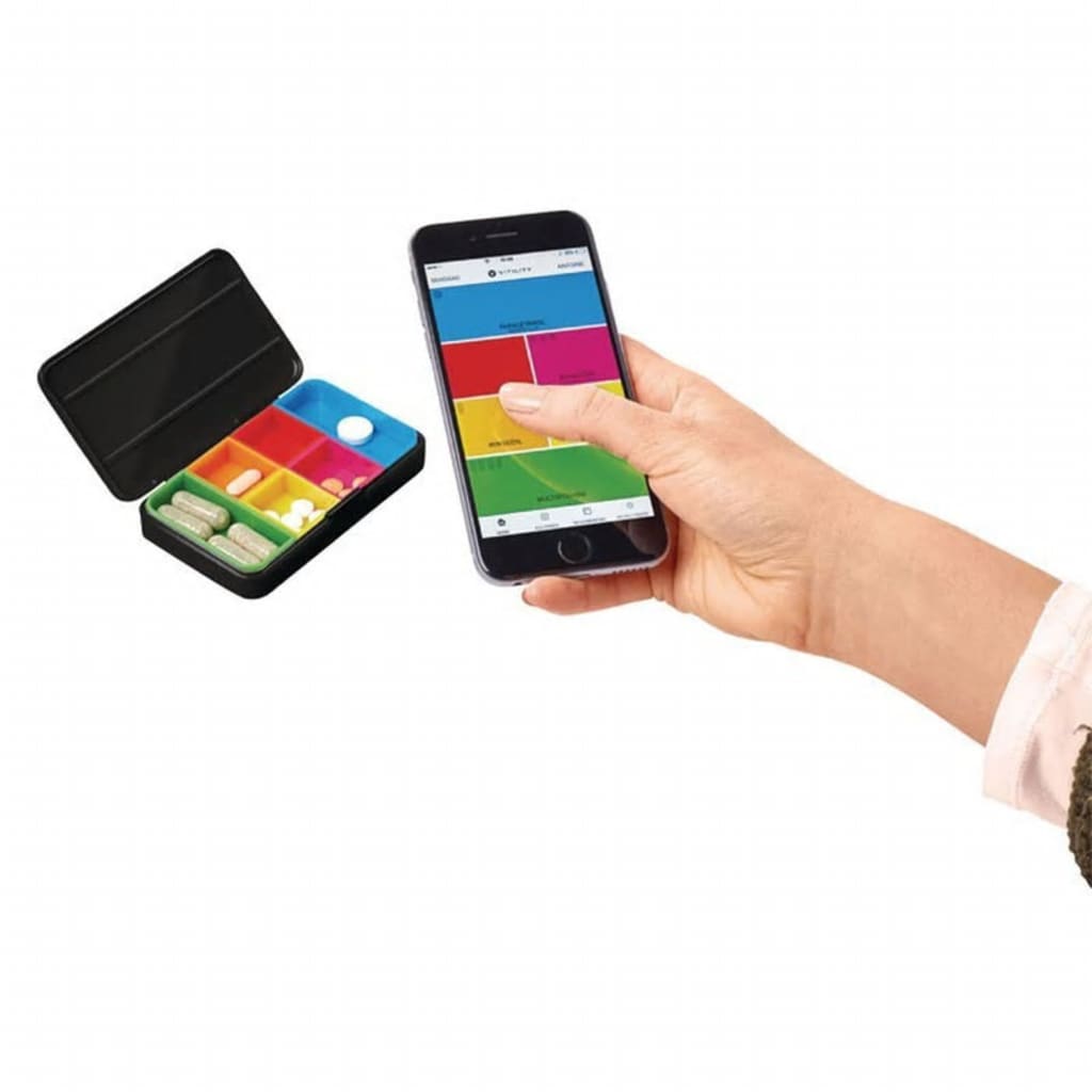 Vitility Smart Pill Box Pillendoosje Zwart vitility kopen in de aanbieding Vitility Smart Pill Box Pillendoosje Zwart vitility kopen in de aanbieding