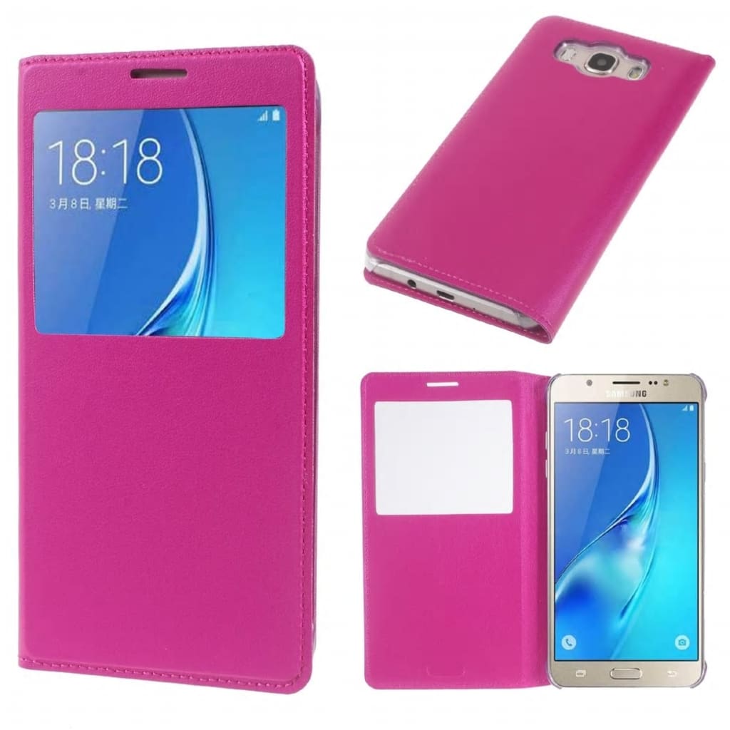 Shop4 Javu Samsung Galaxy J7 2016 Hoesje Window View Case Roze huismerk kopen in de aanbieding Shop4 Javu Samsung Galaxy J7 2016 Hoesje Window View Case Roze huismerk kopen in de aanbieding