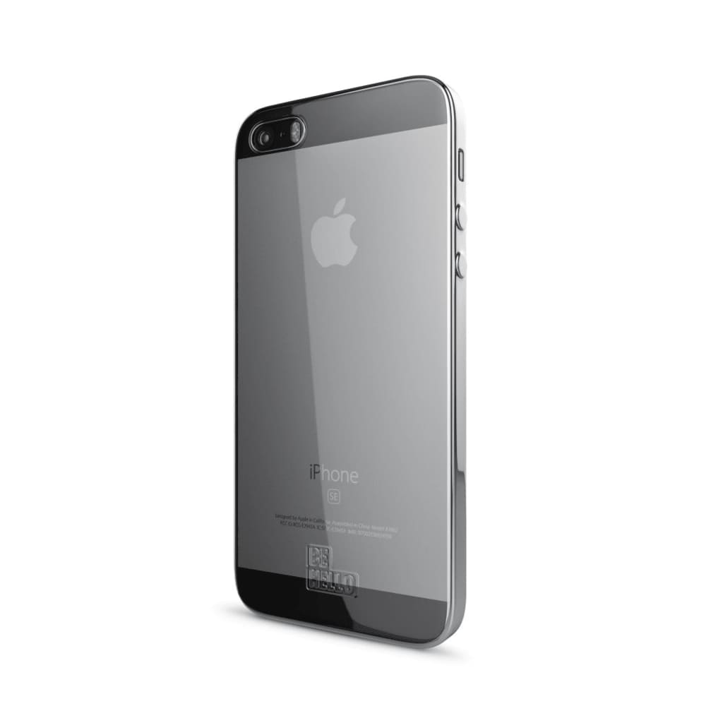Be Hello - iPhone SE Hoesje - Zachte Back Case Transparant Gel Chrome