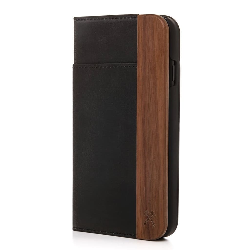 Woodcessories - iPhone 8 Hoesje - EcoWallet Walnoot Zwart