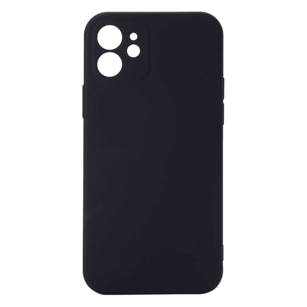 Shop4 - iPhone 12 Hoesje - Back Case Mat Zwart