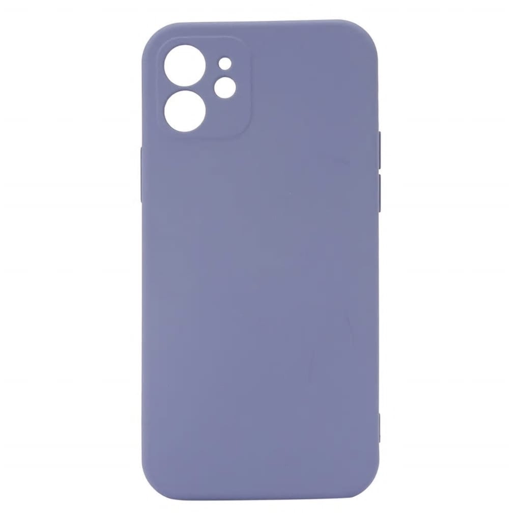 Shop4 - iPhone 12 mini Hoesje - Back Case Mat Licht Grijs