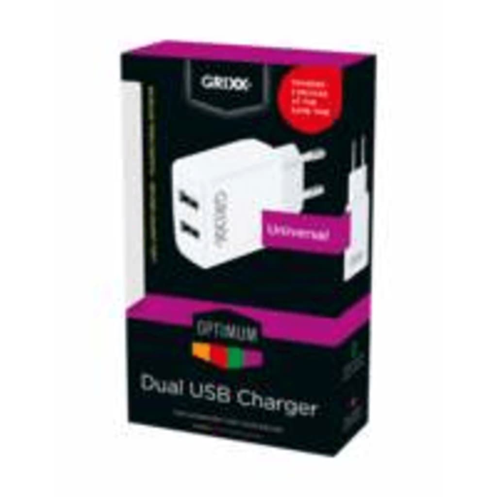 OEM Grixx Optimum Travel Adapter 2 X Usb Universeel