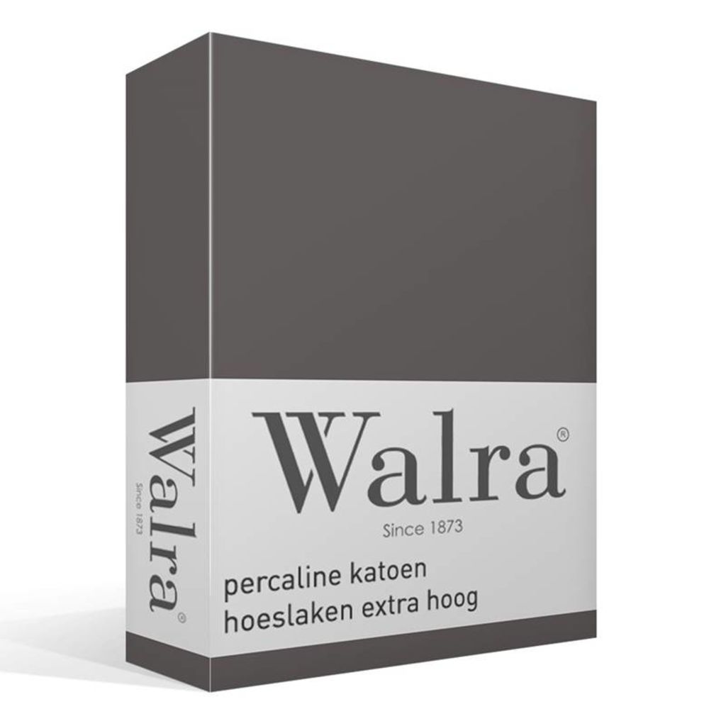 Walra percaline katoen hoeslaken extra hoog - Lits-jumeaux (160x200