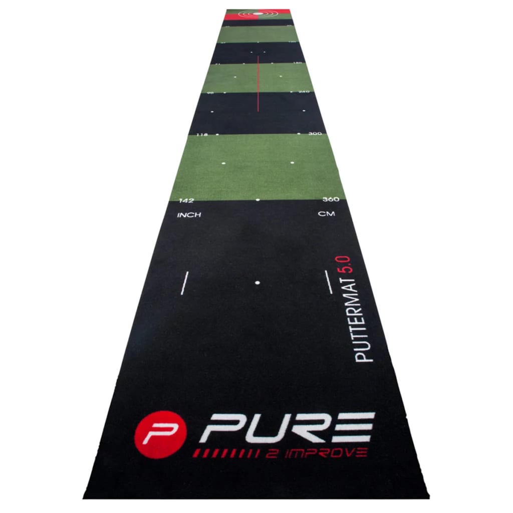 Pure2Improve Golf putting mat 65x500 cm groen