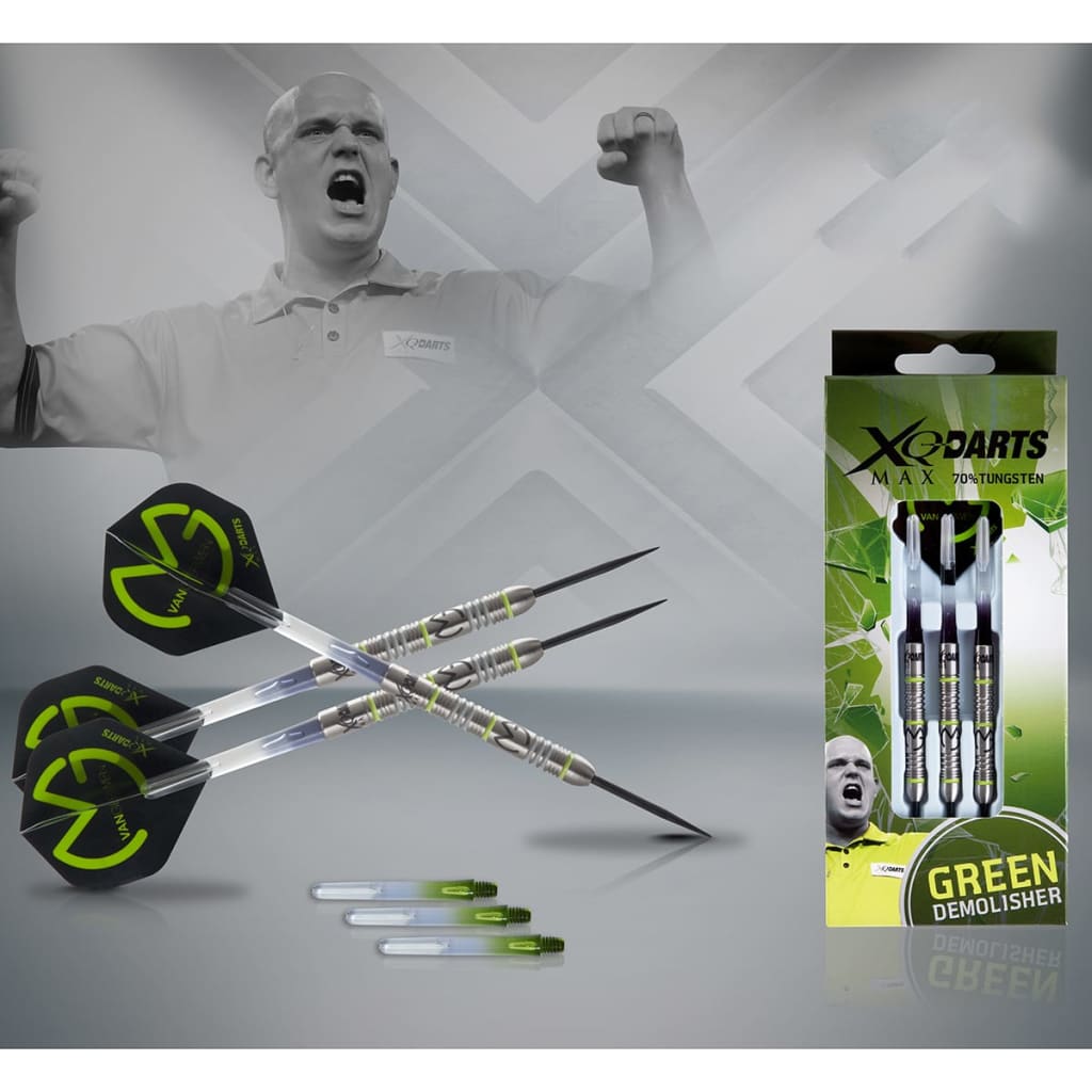 

XQmax Darts Dartpijlen MvG Green Demolisher 23g 70% wolfraam QD2200020