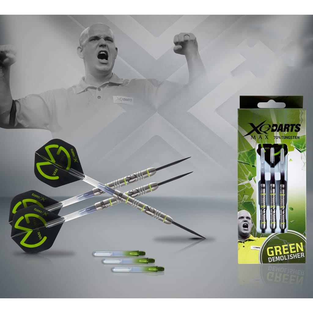 

XQmax Darts MvG Green Demolisher 25g 70% tungsten QD2200030