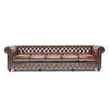 Original Chesterfield Antik Braun 5-sitzer