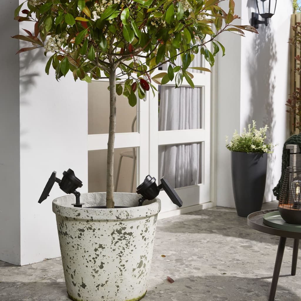 Luxform Intelligente Hybride LED-Garten-Solarleuchte Texas Schwarz