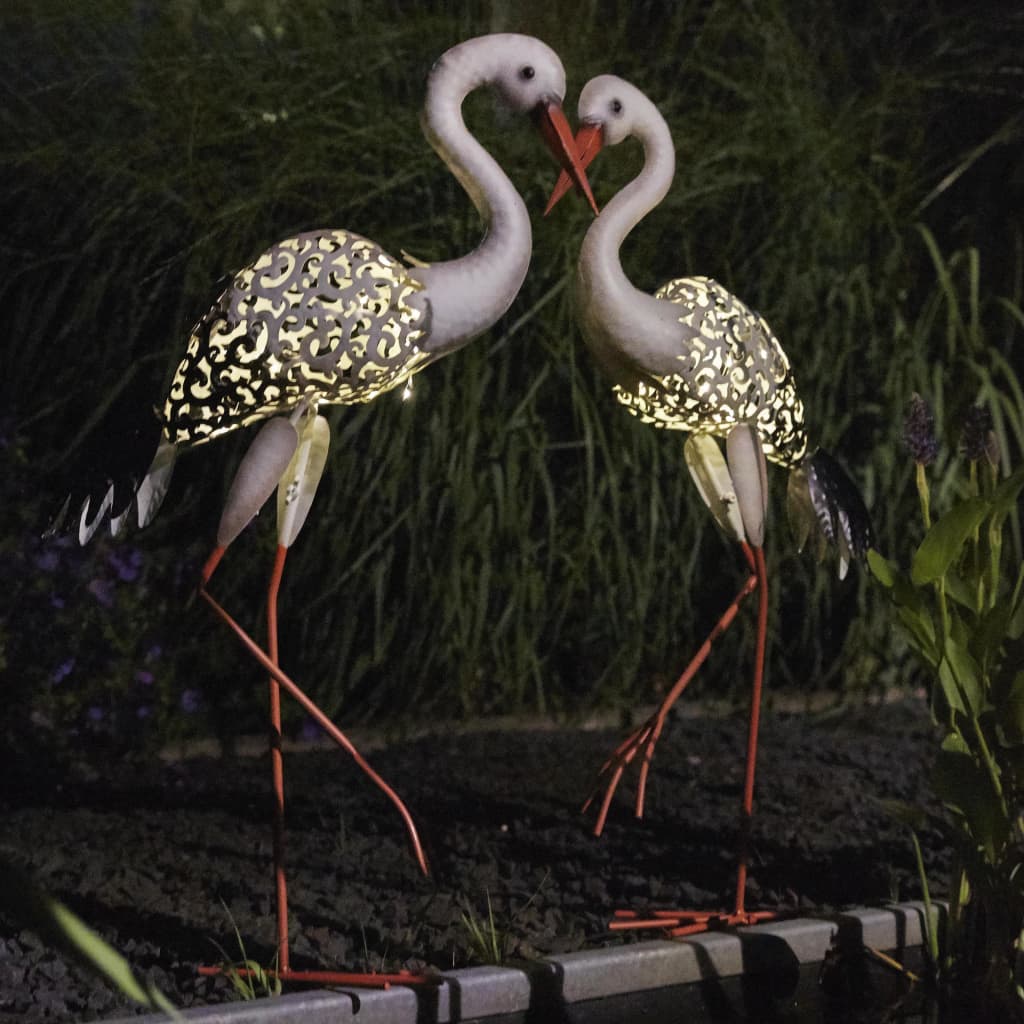 Luxform Lámpara solar LED decorativa de jardín Stork multicolor 30112