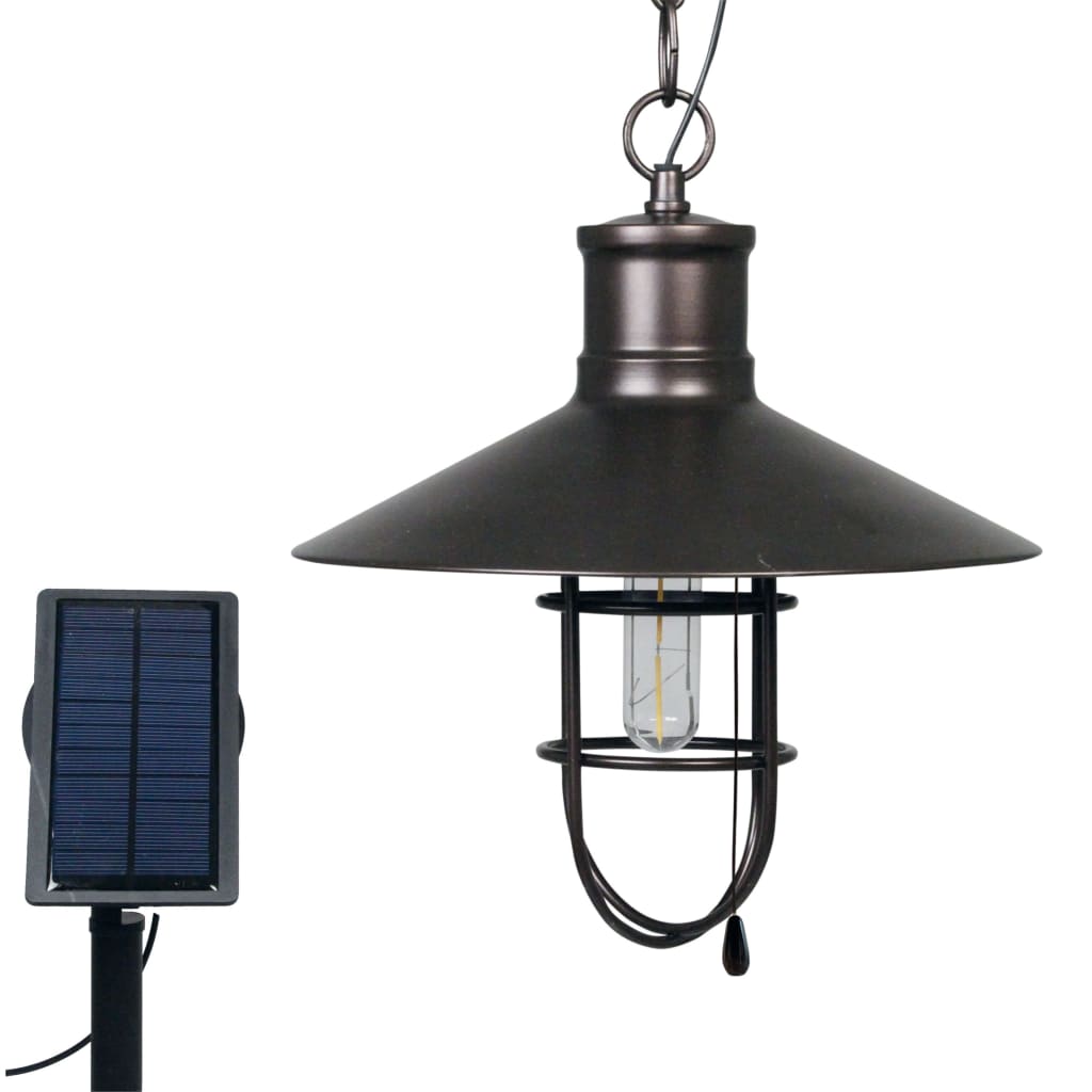 Afbeelding Luxbright Solar LED-tuinlamp Caledon donkerbrons 34112 door Vidaxl.nl