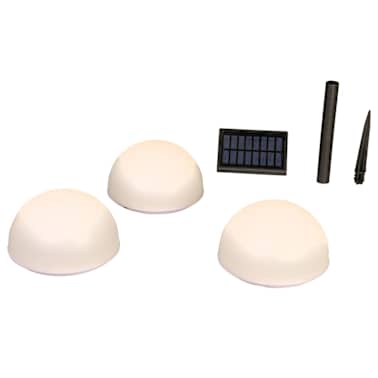 Luxform Luzes de solo solares p/ jardim Clervaux 3pcs semi-globo 40300[2/3]