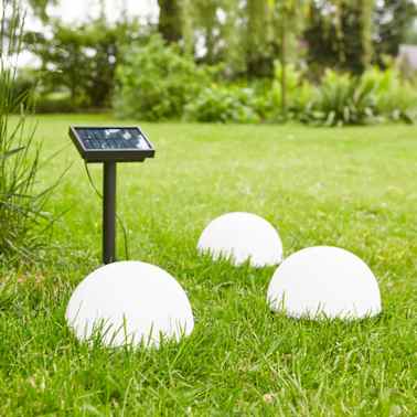 Luxform Luzes de solo solares p/ jardim Clervaux 3pcs semi-globo 40300[3/3]