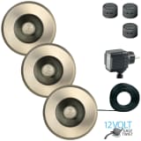 Luxform Grondspots Darwin 12 V zilver 3 st 81395